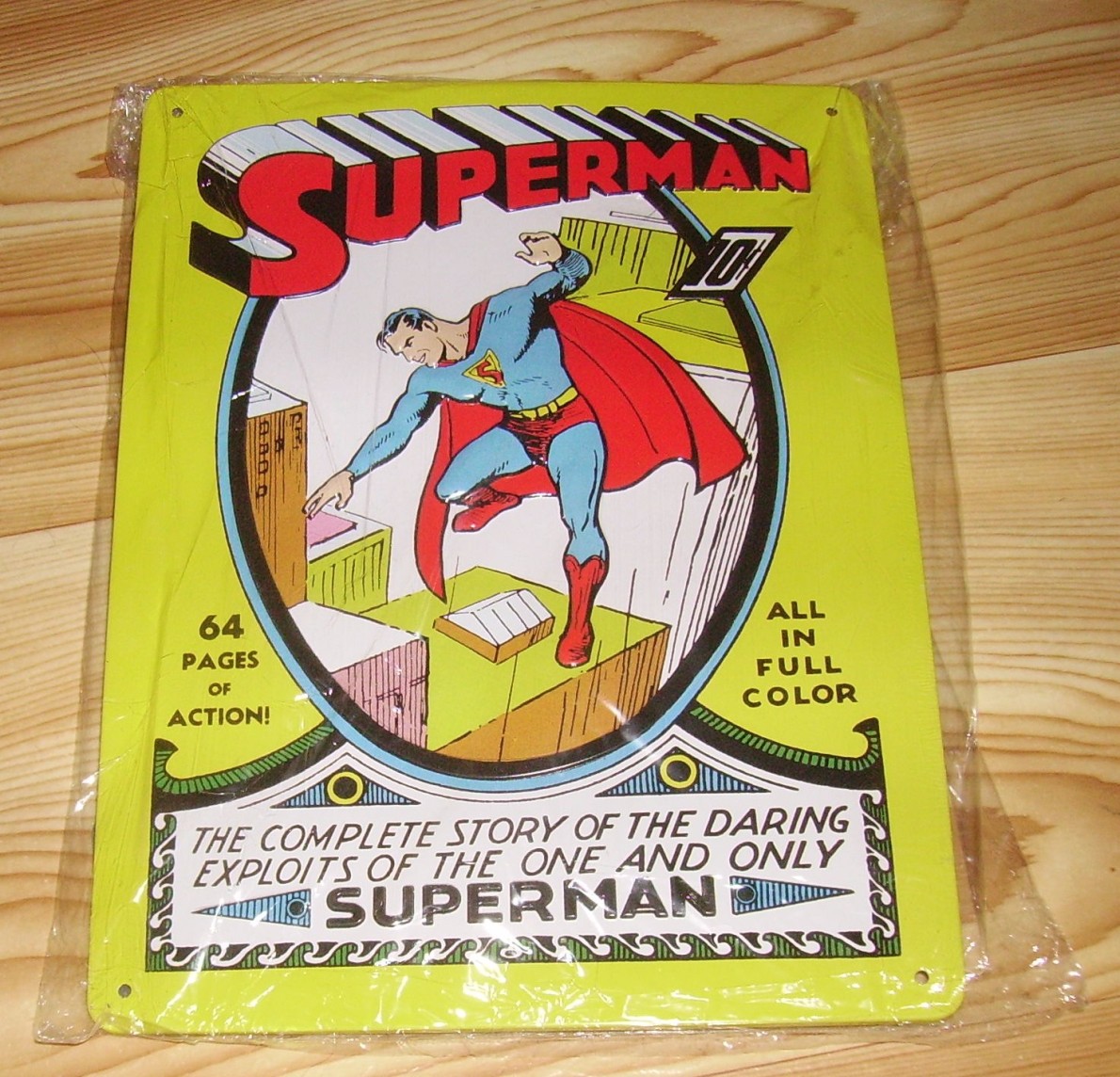 Superman-kovová deska
